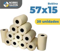 Bobina 57x15 Térmica Amarela C/20 Un - NORRIS GAZON