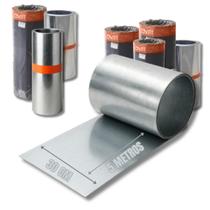 Bobina Chapa 30 Cm X 5 M Rolo Galvanizado 0,40mm Calha Rufo