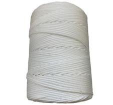 Bobina Corda Fio 3mm Trançada Polipropileno Rolo 850gr Branco Rolo Fechado Ideal fixação de redes de segurança, tendas e