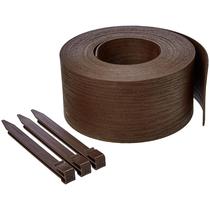 Bobina de borda de paisagem Amazon Basics 5 polegadas x 12 m Brown 10 Stakes