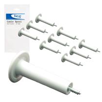 Bobina de cabo ICC com parafuso de madeira embutido, pacote com 10