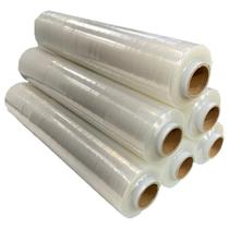 Bobina de Filme Stretch de 50cm 300m Kit com 34 unidades Incolor