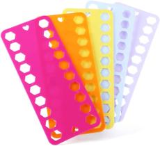 Bobina de fio dental de plástico de 5 cores, linha de costura de plástico placa de enrolamento cartão de placa para bordado de ponto cruz bobinas de linha organizador artesanato diy armazenamento de costura