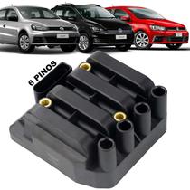 Bobina de Ignição Gol Bola G5 Fox Voyage Jetta Polo Bora 1.0 e 2.0 com 6 Pinos VW