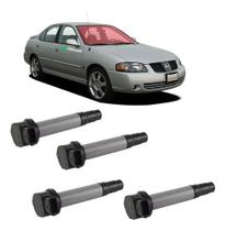 Bobina de ignição nissan sentra primera 1.8 - 3 pinos kit c/ 4