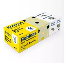 Bobina Emissor De Cupom Ecf C/10 Rolos Térmica 57mmx22 Met - spiral