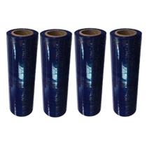 Bobina Filme Stretch Azul Manual 50Cm 16Kg Kit 4 Bobina