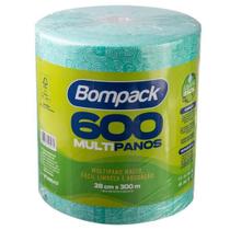 Bobina Pano Macio Multiuso Limpeza 600un 300m Picotado Verde