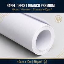 Bobina Papel Offset 60g Branco Rolo Sulfite 40cm x 10m Premium Moldes Desenho e Artesanato Bobina Papel Offset 60g Branco Rolo Sulfite 40cm x 10m Premium Moldes Desenho e Artesanato