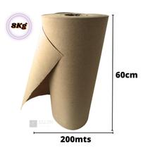 Bobina Papel Pardo Semi Kraft 80Grs 60x200m Presente Envelopamento Mascaramento Pintura