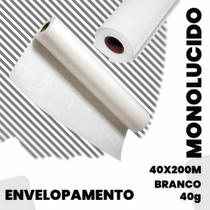 Bobina Papel Plotter Monolucido Branco 40Cmx200Metros 40G. Bobina Papel Plotter Monolucido Branco 40Cmx200Metros 40G.