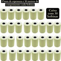 Bobina para Calculadora de Mesa 57x30mm Caixa com 30 Rolos Papel Branco para Casio, Sharp e Olivetti Bobina para Calculadora de Mesa 57x30mm Caixa com 30 Rolos Papel Branco para Casio, Sharp e Olivetti