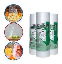 Bobina Picotada 20x35 Transparente Rolo 500 Sacos