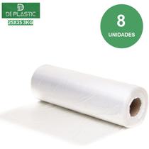 Bobina Picotada Deplastic Lv 25x35 3kg 500un 8un - DE PLASTIC
