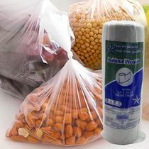 Bobina picotada plastica para alimentos reforcada tamanho 25x35cm com 775 unidades.