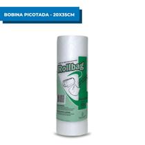 Bobina Picotada Roll Bag 20x35 com 500 sacos