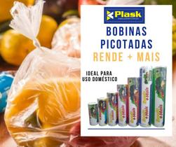 Bobina Picotada Sacos Plásticos Rende+Mais 25x35 400UN - Plask