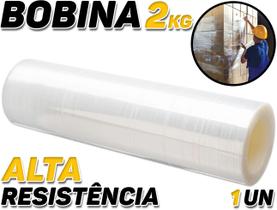 Bobina Rolo Filme Stretch 50cm 0,025mic Virgem 1 Unidade 2KG