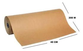 Bobina Rolo Papel Kraft 40cm 200 metros 80G Reforçado