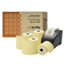 Bobina Termica 80 x 30 m Amarela 30 unidades Cupom Fiscal Scrity Bobina Termica 80 x 30 m Amarela 30 unidades Cupom Fiscal Scrity
