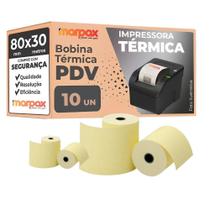 Bobina Térmica 80mmx30m para PDV Marpax 10un