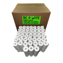 Bobina Térmica 80x30 Branca 90 Unidades Cupom Fiscal Para Impressora PDV Elgin Bematech Papel OJI Sem BPA Alta Qualidade