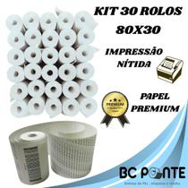 Bobina Térmica 80x30mm OJI Sem BPA Caixa 30 Unidades Para PDV Cupom Fiscal SAT NFCe Alta Qualidade Bobina Térmica 80x30mm OJI Sem BPA Caixa 30 Unidades Para PDV Cupom Fiscal SAT NFCe Alta Qualidade