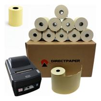 Bobina Térmica 80x40 cupom fiscal pacote com 30 unidades cor amarela - Alphaterm