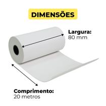 Bobina Térmica Branca 80x80 Caixa com 30 Rolos Bobina Térmica Branca 80x80 Caixa com 30 Rolos