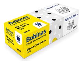 Bobina Térmica Para Pdv, 80mm X 40m, 64631, Spiral 10 Un Bobina Térmica Para Pdv, 80mm X 40m, 64631, Spiral 10 Un