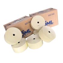 Bobina Térmica para Relógio de Ponto Eletrônico - 57mm x 360m - Amarela - DML - Caixa 6 Unidades