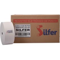 Bobina Térmica Relógio de Ponto 57MM X 300M Branca 48G