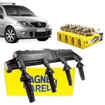 Bobina + Velas Ignição Citroen C3 1.4 8V Original Marelli Bobina + Velas Ignição Citroen C3 1.4 8V Original Marelli