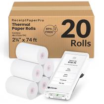 Bobinas de papel térmico ReceiptPaperPro 57 mm x 23 m, pacote com 20 Bobinas de papel térmico ReceiptPaperPro 57 mm x 23 m, pacote com 20