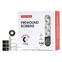 Bobinas pré-enroladas Poolin tamanho A, 144 un., linha de poliéster Bobinas pré-enroladas Poolin tamanho A, 144 un., linha de poliéster