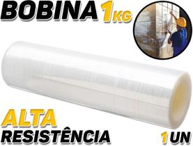 Bobinas Rolo Filme Stretch 50cm 25mic Virgem 1 Unidade 1kg