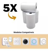 Bobinas Térmicas Mini Impressora Gatinho P2 Peripage - 5 Pçs