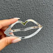 Boca Lábios 10x4,5cm Decorativos em Acrílico Espelhado Para Parede Clinica Salão e Studio Boca Lábios 10x4,5cm Decorativos em Acrílico Espelhado Para Parede Clinica Salão e Studio