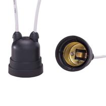 Bocal Adaptador E27 Preto com Rabicho Decorlux
