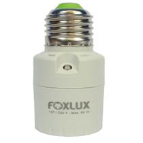 Bocal com Sensor de Fotocélula Foxlux E27 Bivolt Acendimento Automático para Iluminação Interna e Externa Coberta