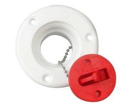 Bocal de Abastecimento de Combustivel para Barcos - Agulheiro Branco com Vermelho Bocal de Abastecimento de Combustivel para Barcos - Agulheiro Branco com Vermelho