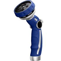 Bocal de mangueira Restmo Heavy Duty Metal 9 Spray Patterns Blue Bocal de mangueira Restmo Heavy Duty Metal 9 Spray Patterns Blue