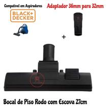 Bocal de Piso Rodo com Escova e Adaptador para Aspirador de Pó Black e Decker AP3000