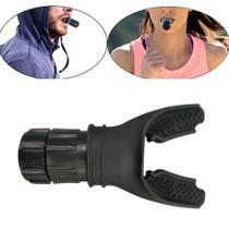 Bocal de silicone com mordedor para treino de respiração e capacidade pulmonar