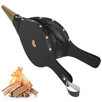 Bocal fundido de madeira preta Fireplace Bellows Gtongoko 37,6 x 14,2 cm Bocal fundido de madeira preta Fireplace Bellows Gtongoko 37,6 x 14,2 cm