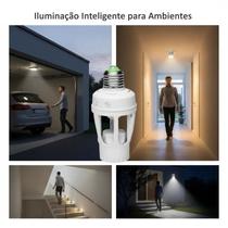 Bocal Inteligente Sensor Presença E27 Bivolt Acende Sozinho Apaga Controle Automático Tempo