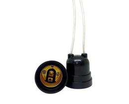 Bocal Soquete Com Rabicho E27 Termoplástico Preto DECORLUX