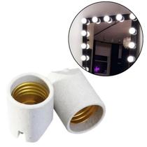 Bocal Soquete De Porcelana Lâmpada Borne Embutido E27