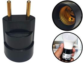 Bocal Soquete E-27 C/ Plug Macho P/ Tomada Adaptador Lâmpada Fertak 8228 Bocal Soquete E-27 C/ Plug Macho P/ Tomada Adaptador Lâmpada Fertak 8228