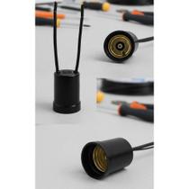 Bocal Soquete E27 C/ Rabicho 2A Bivolt Preto - Iluminação Se Bocal Soquete E27 C/ Rabicho 2A Bivolt Preto - Iluminação Se